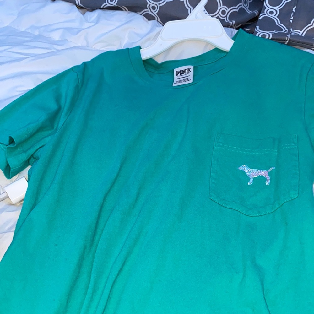 PINK- Green shirt